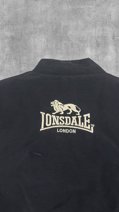 Lonsdale London Bomberjacke Regenjacke Schwarz Backprint M