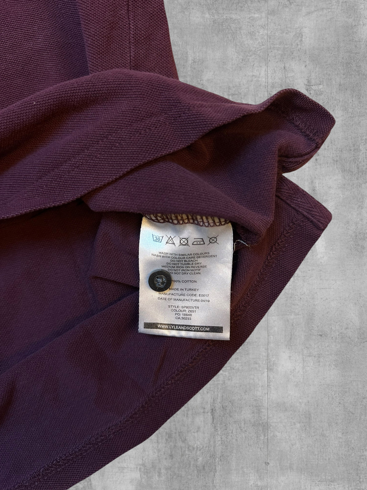 Lyle & Scott Polo Shirt Weinrot XL