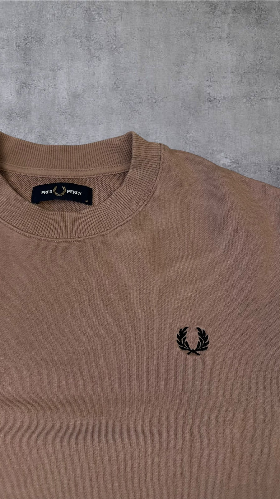 Fred Perry Sweatshirt Dunkelbeige M