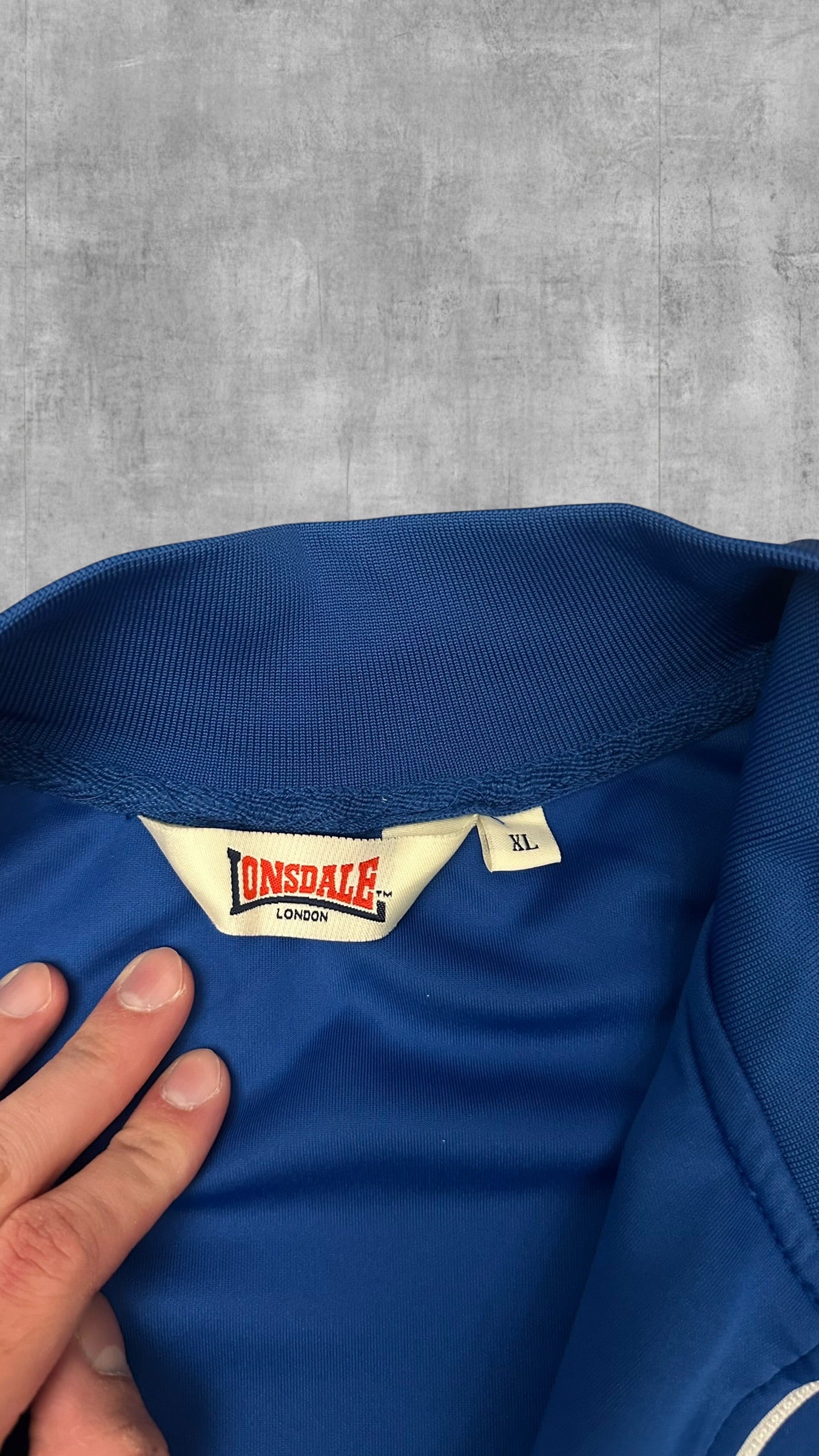 Lonsdale London Trainingsanzug Trainingsjacke Jogginghose Blau Weiß XL