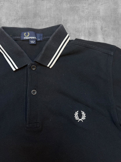 Fred Perry Polo Shirt Schwarz Weiß S