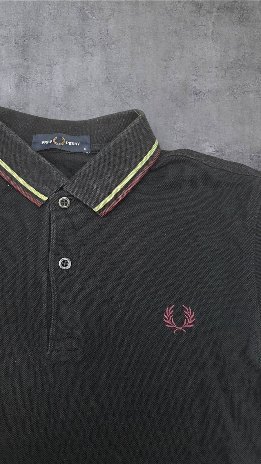 Fred Perry Polo Shirt Schwarz S