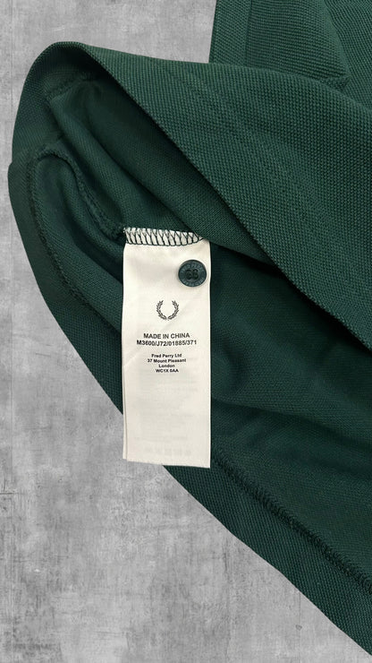 Fred Perry Polo Shirt Dunkelgrün Schwarz XL