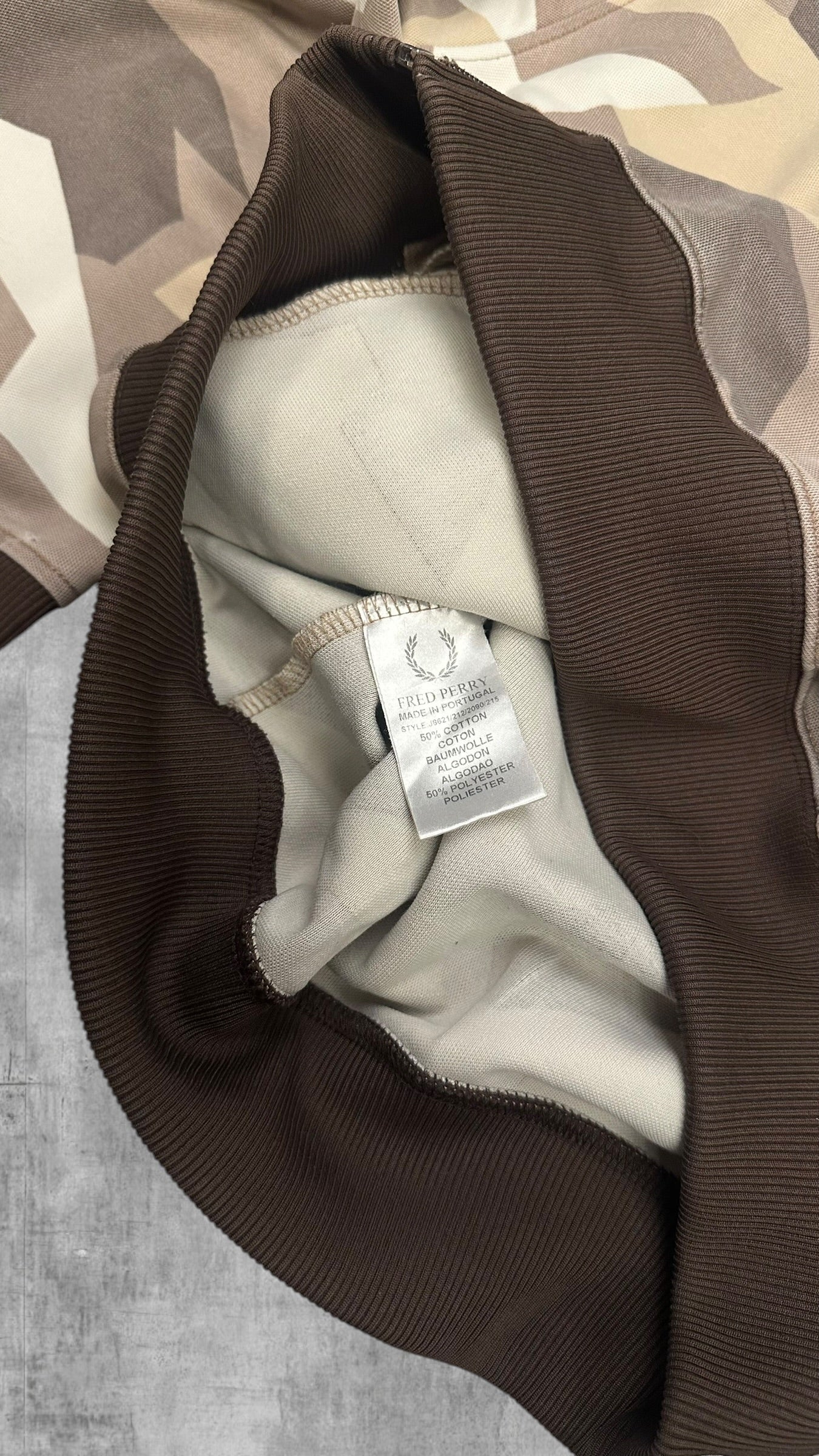 Fred Perry Trainingsjacke Zip Jacke Braun M