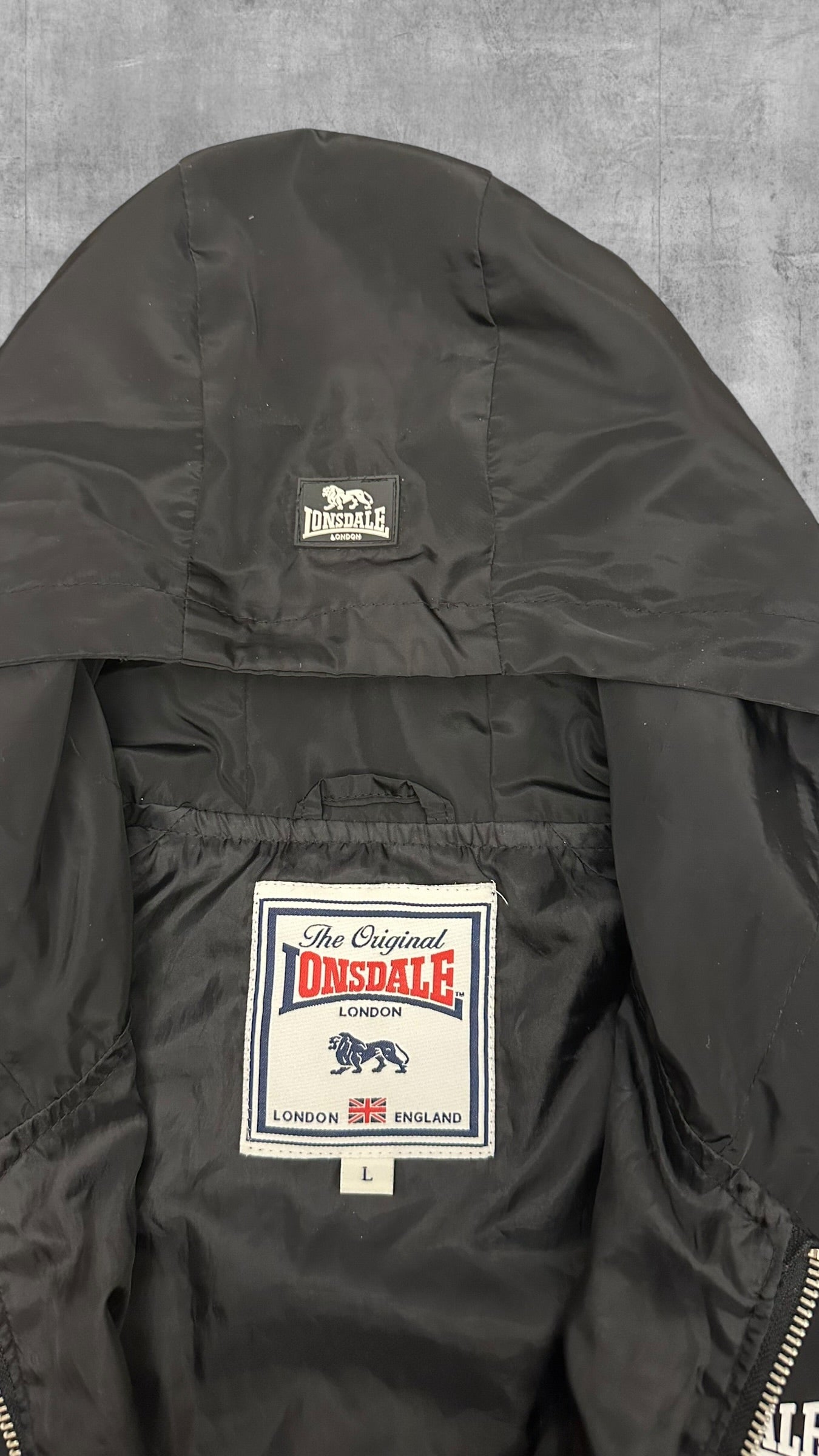Lonsdale London Windbreaker taped Schwarz M