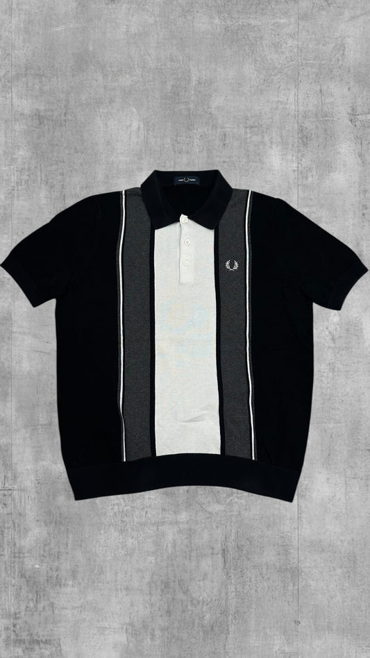 Fred Perry Polo Shirt Schwarz Weiß L