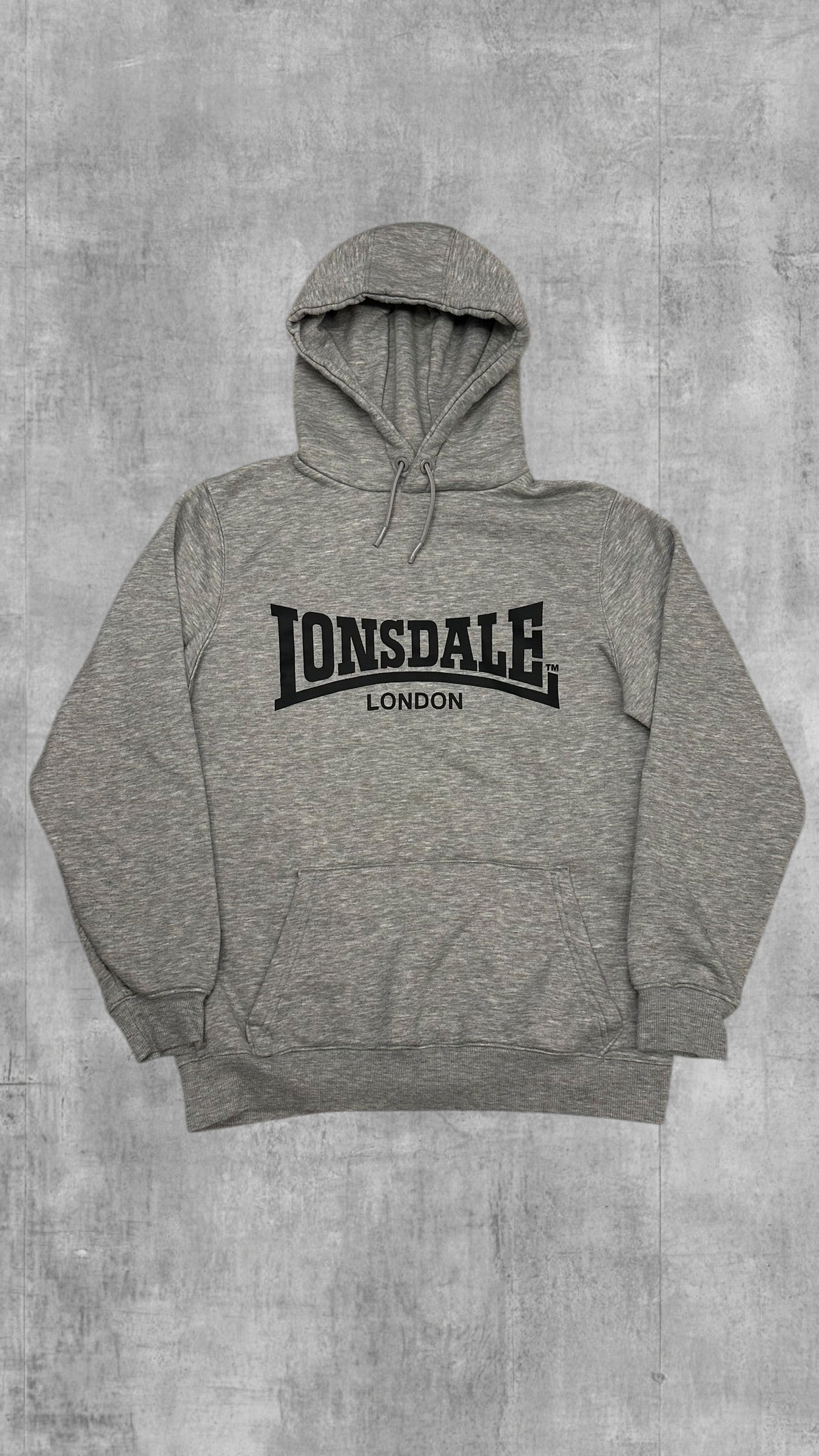 Lonsdale London Hoodie Pullover Grau Schwarz S