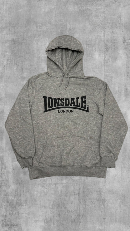 Lonsdale London Hoodie Pullover Grau Schwarz S