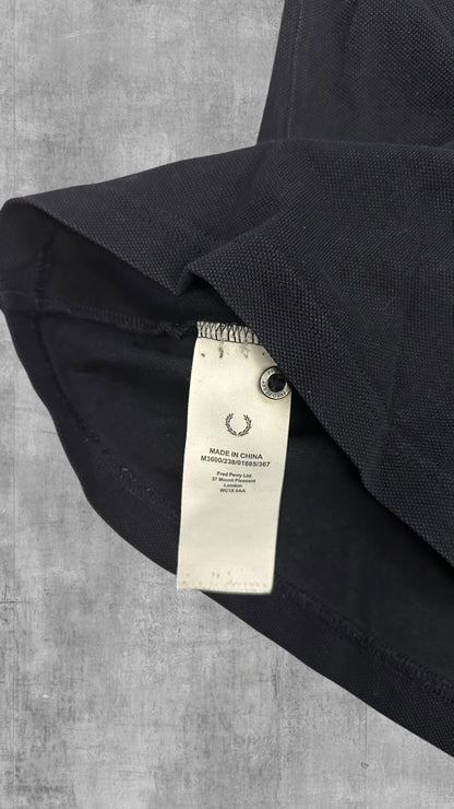 Fred Perry Polo Shirt Schwarz Weiß S