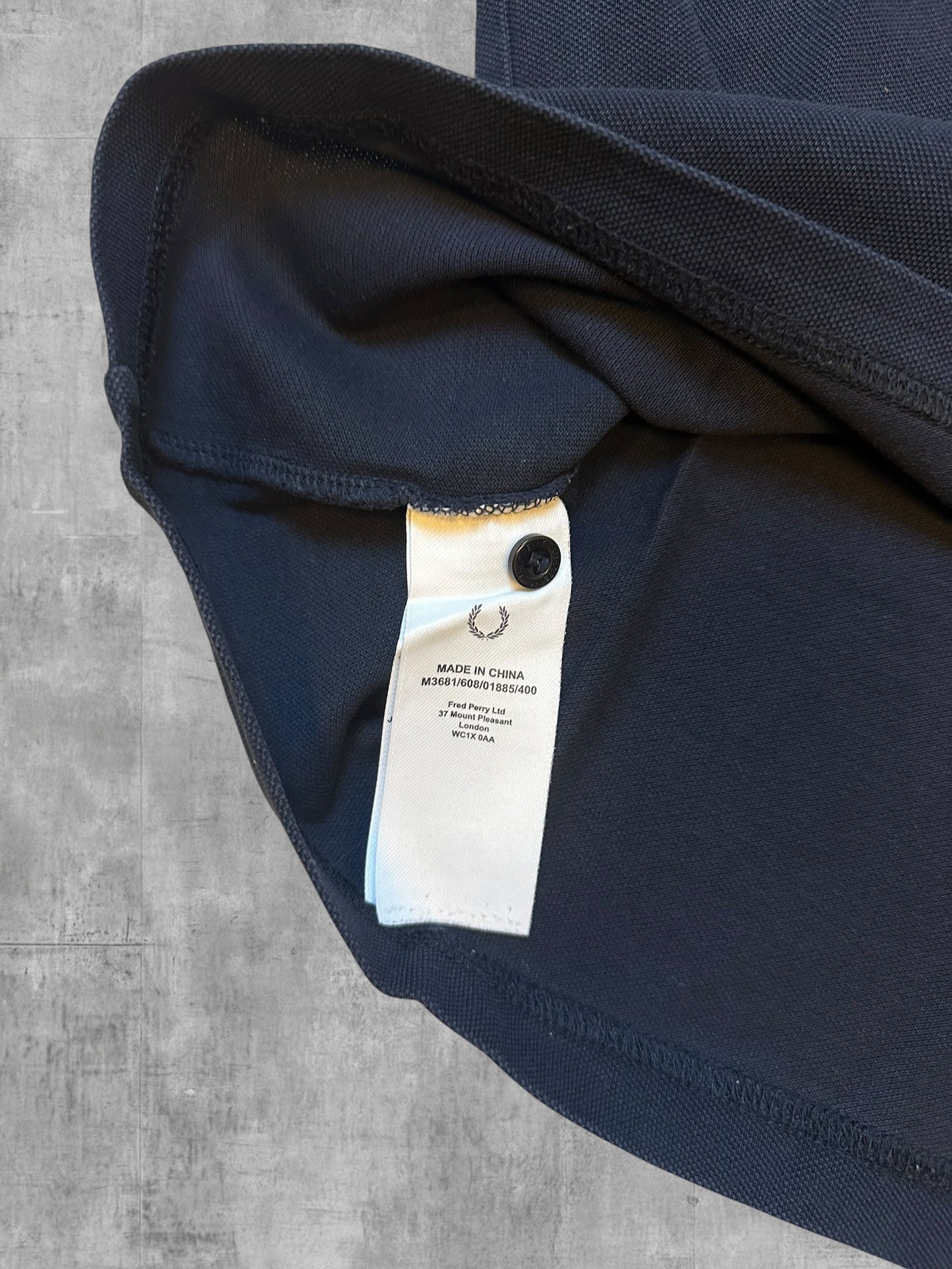 Fred Perry Polo Shirt Schwarzblau Weiß M