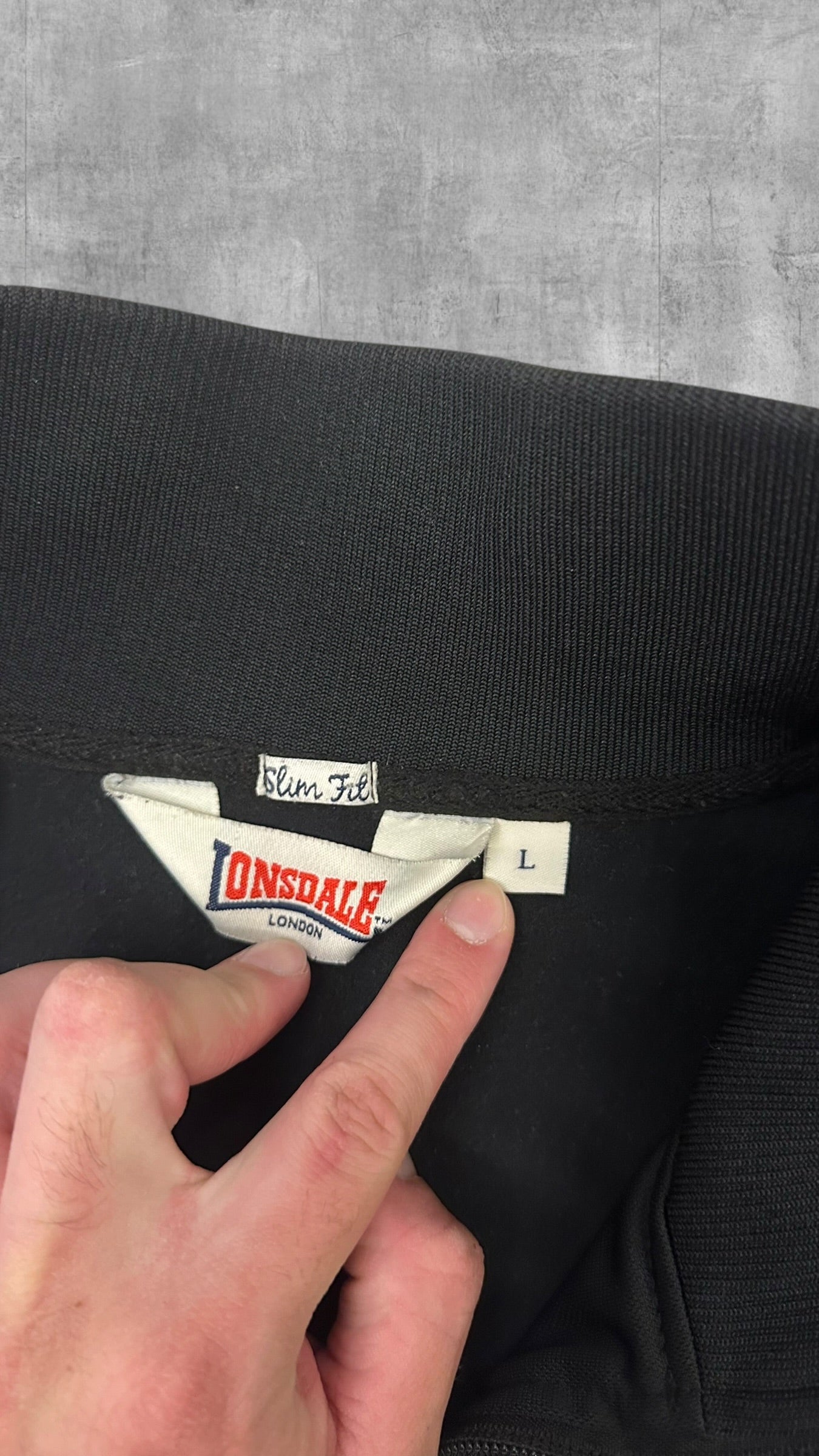 Lonsdale London Trainingsjacke Schwarz Weiß L