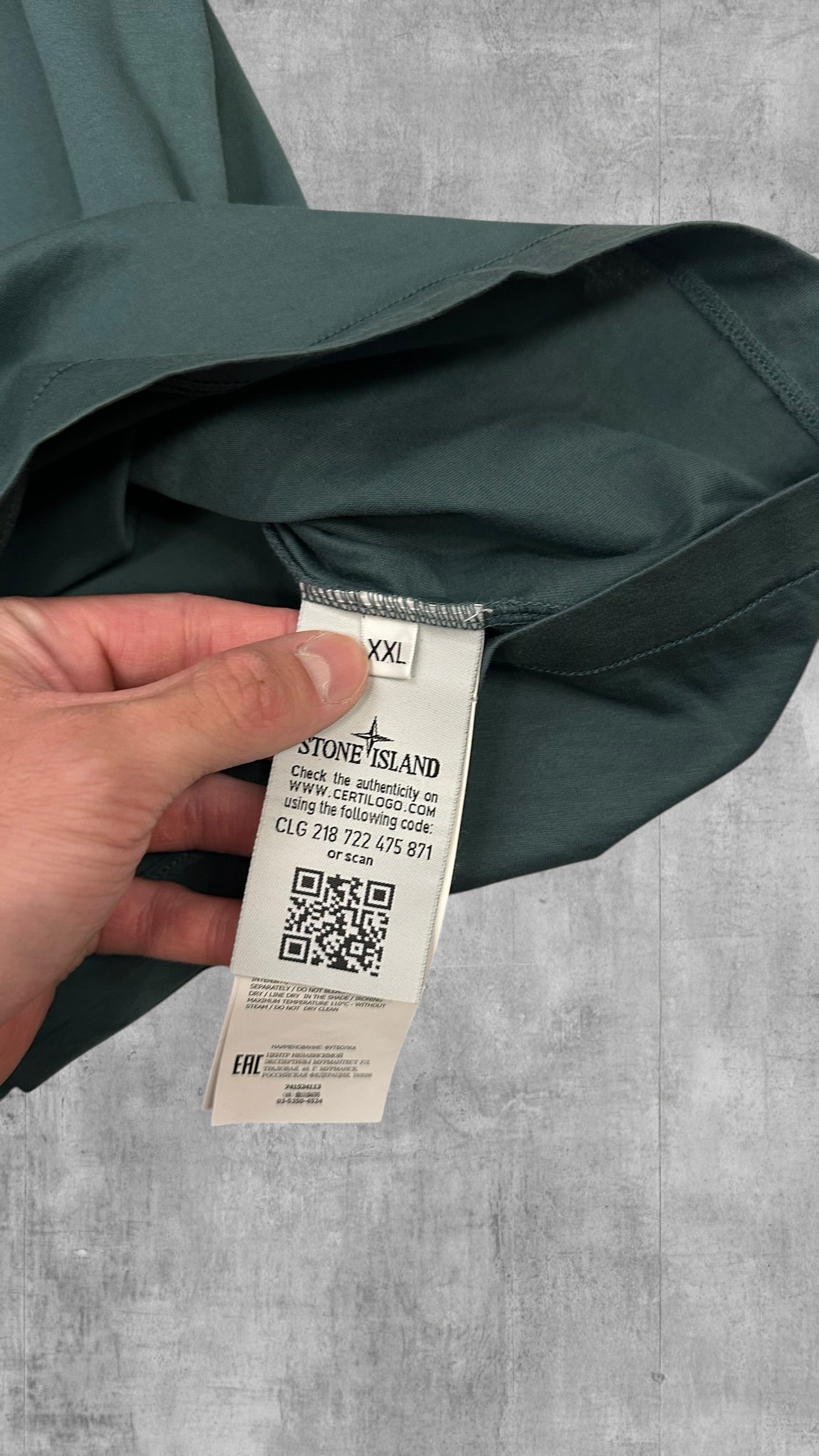 Stone Island T-Shirt Dunkelgrün XXL