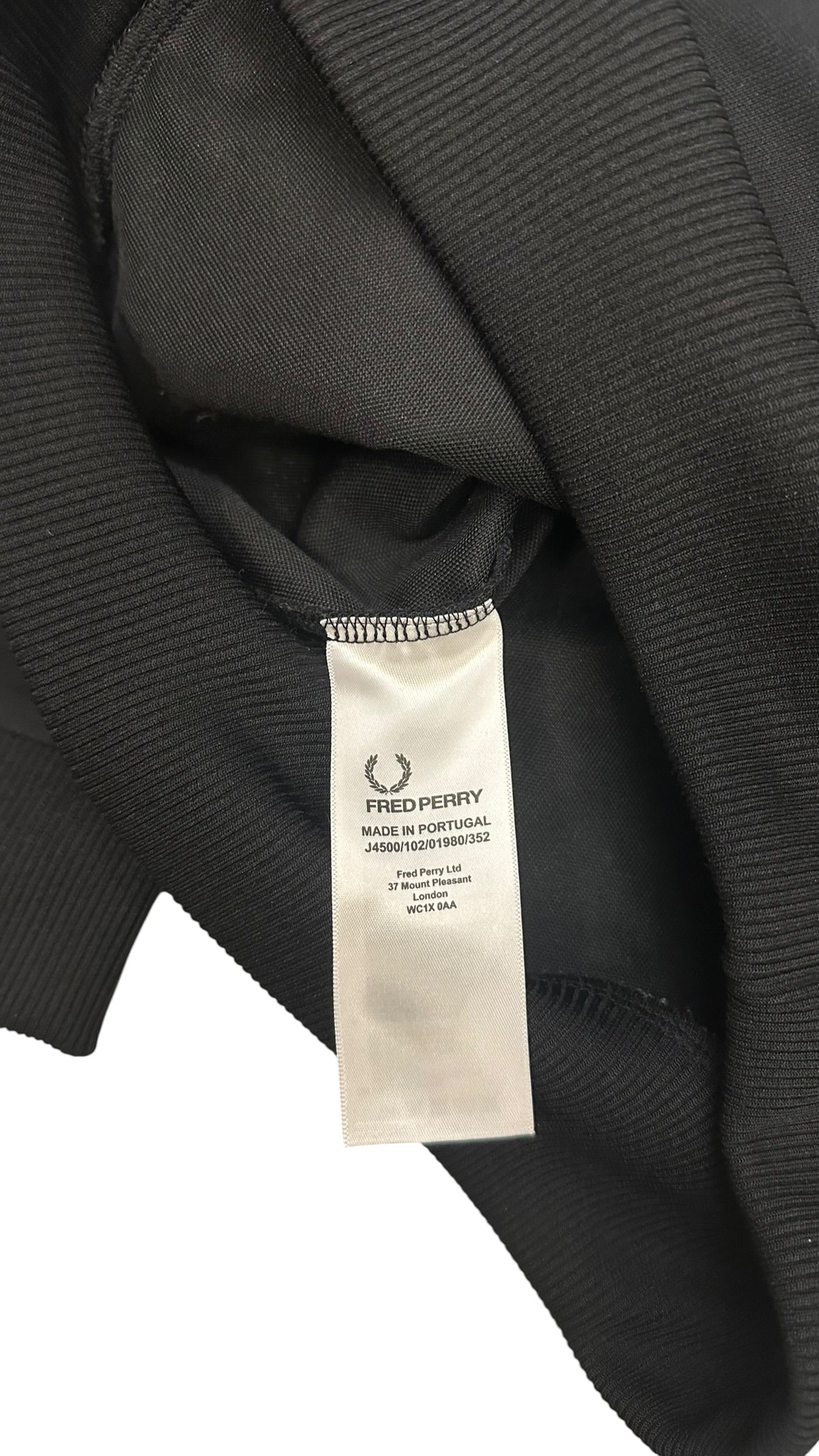 Fred Perry Half / Quarter Zip Pullover Schwarz Weiß S