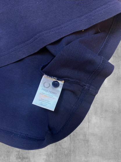 Fred Perry Polo Shirt Navy Blau Weiß M