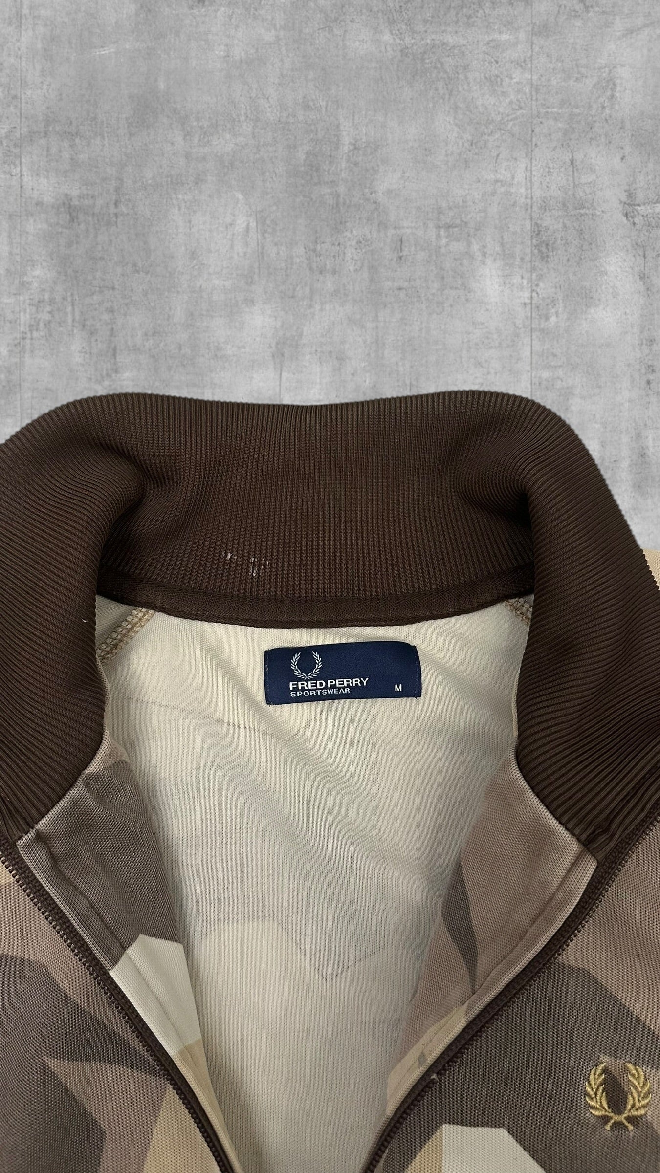 Fred Perry Trainingsjacke Zip Jacke Braun M