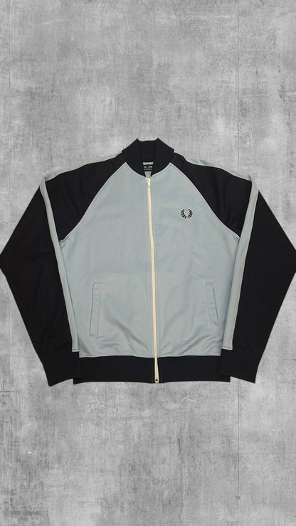 Fred Perry Trainingsjacke Taped Zip Jacke Hellblau Navy Blau S