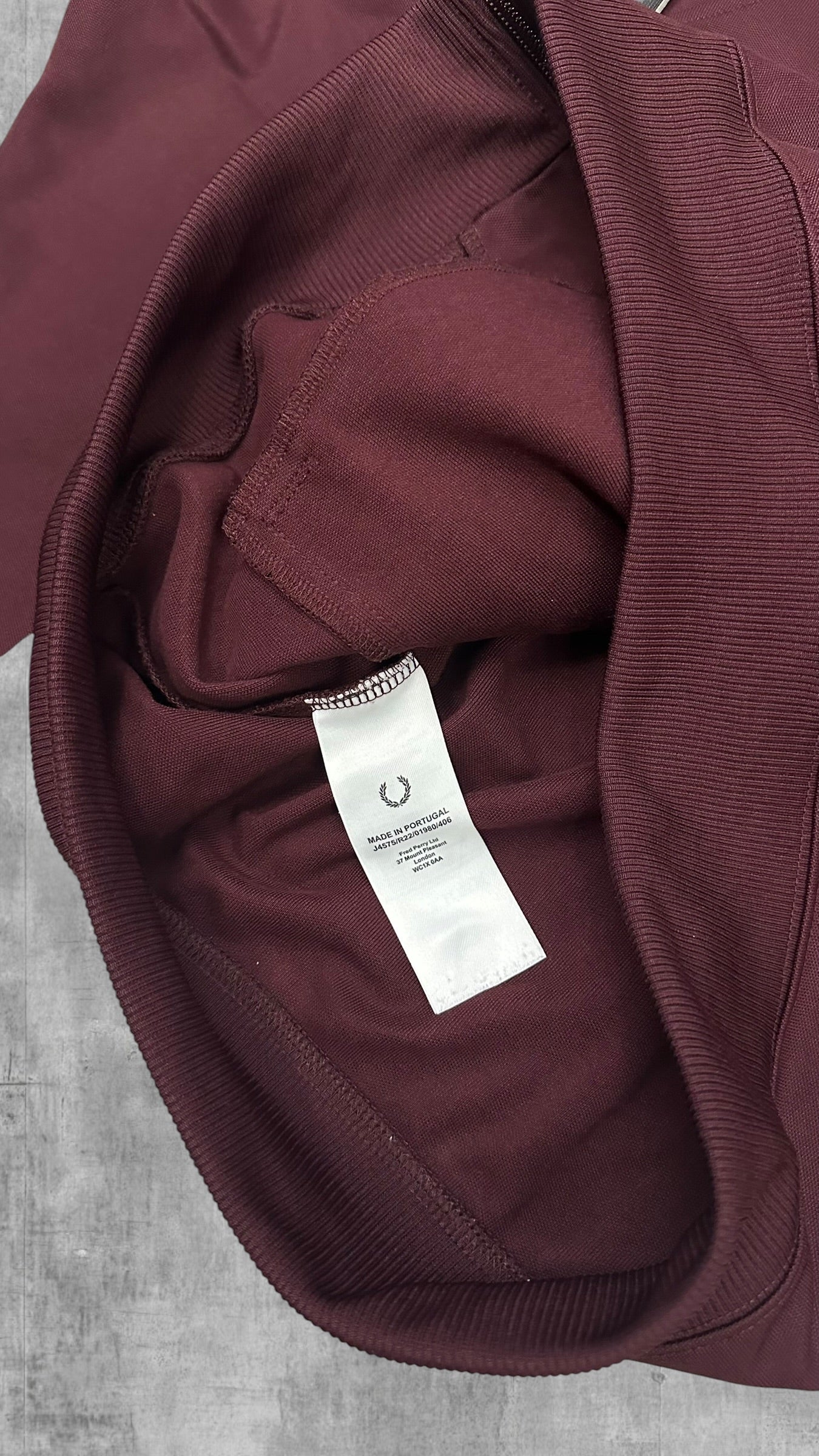 Fred Perry Trainingsjacke Taped Weinrot L