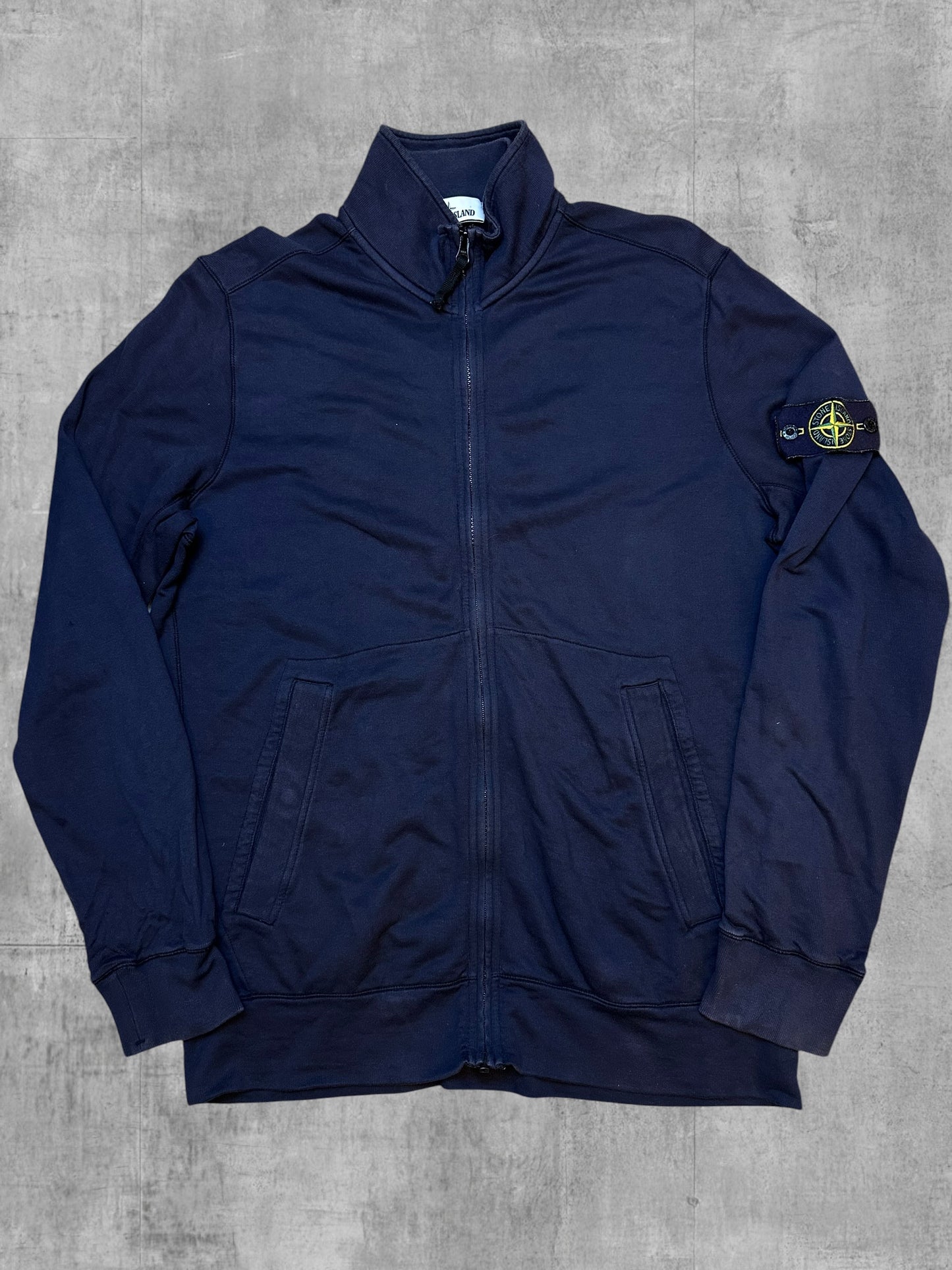Stone Island Zip Rollkragenpullover Trainingsjacke Navy Blau XL