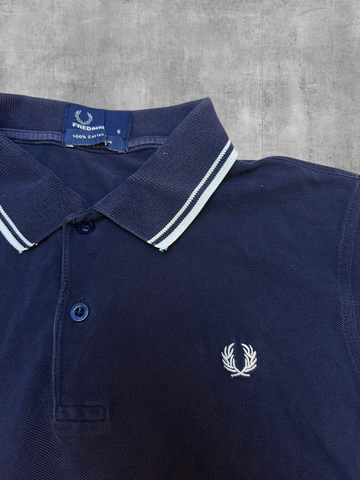 Fred Perry Polo Shirt Schwarz Weiß S