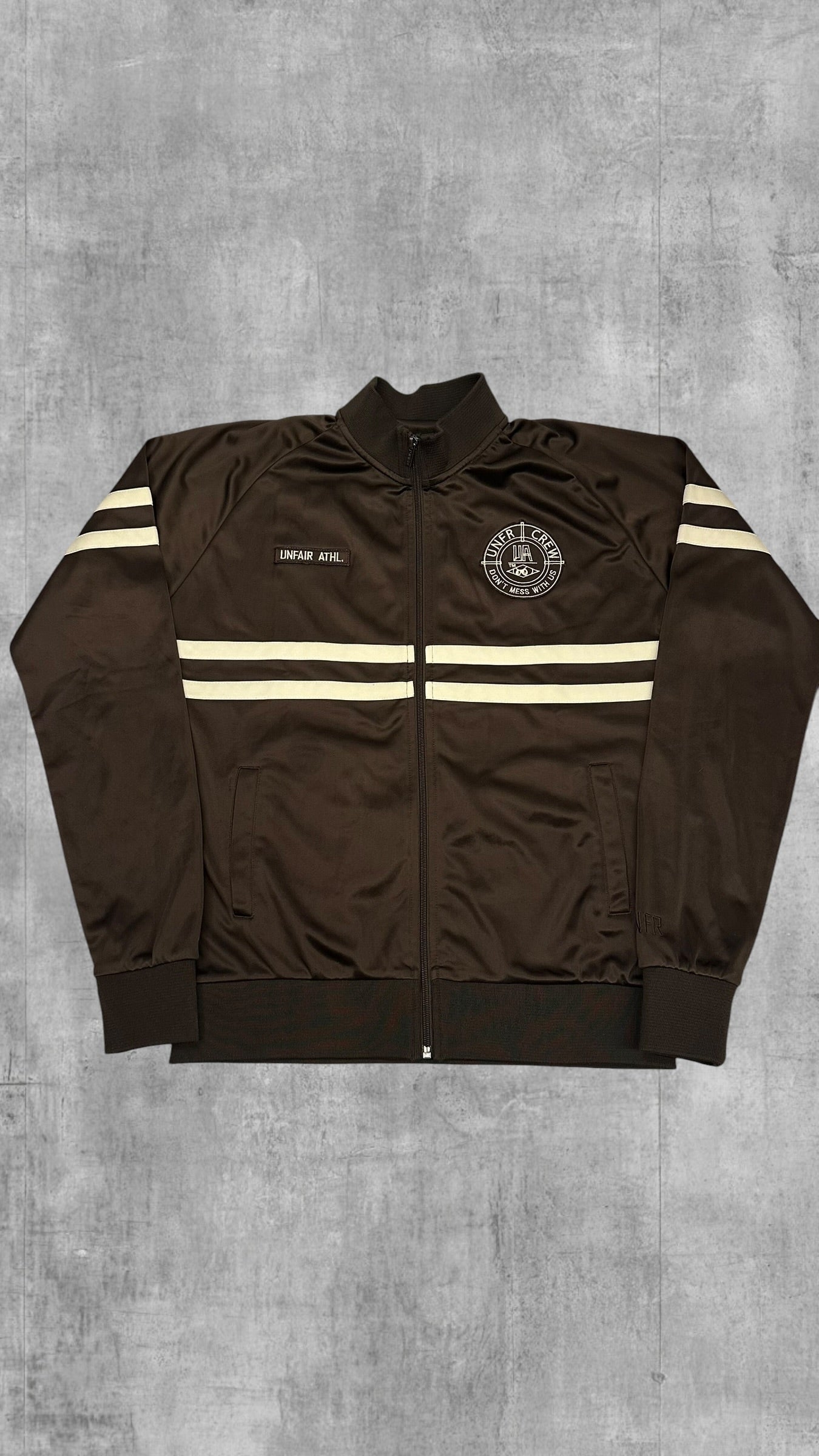 Unfair Athletics Trainingsjacke Braun Creme Weiß S