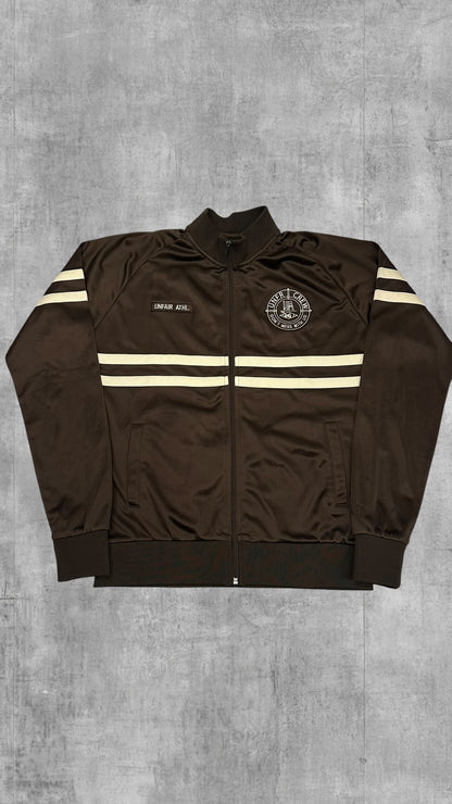 Unfair Athletics Trainingsjacke Braun Creme Weiß S