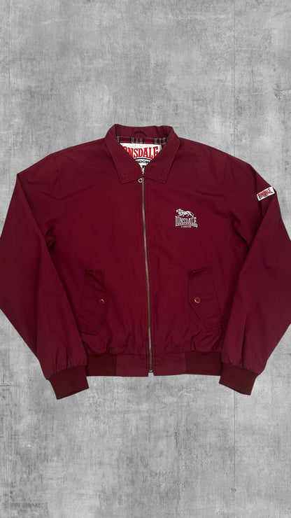 Lonsdale London Harrington Jacke Bordeaux Rot M