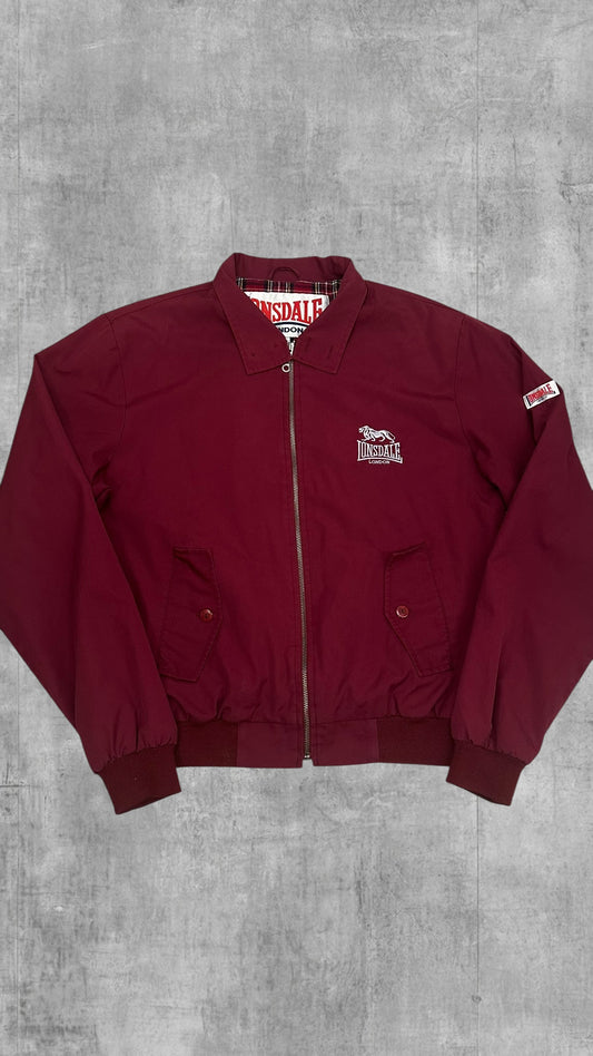 Lonsdale London Harrington Jacke Bordeaux Rot M