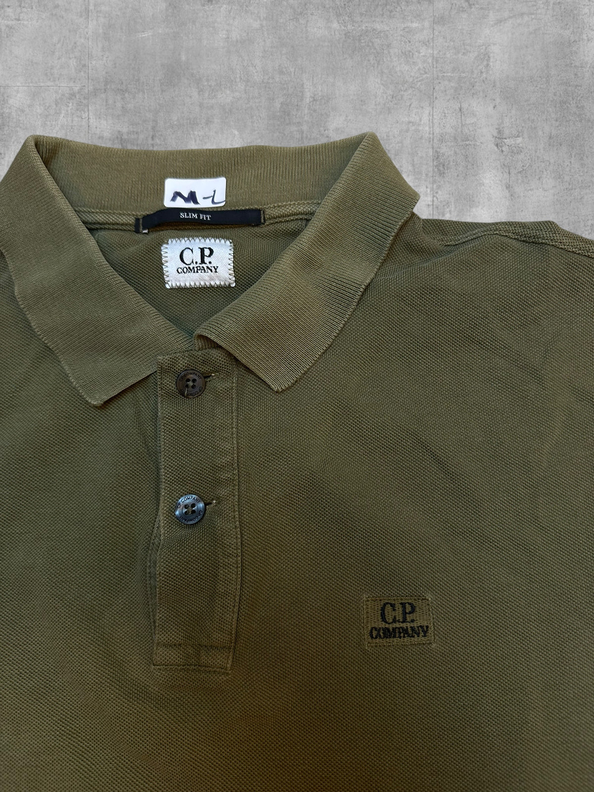 C.P. Company Polo Shirt Khaki M-L