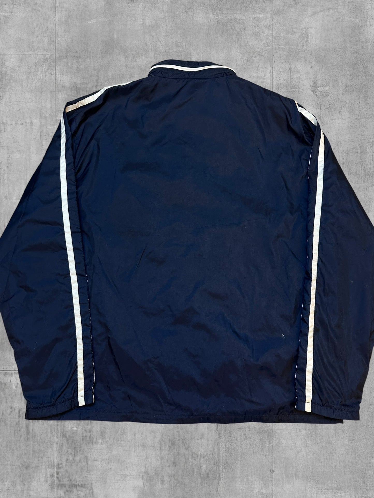 Fred Perry Windbreaker Jacke Taped Navy Blau Weiß M