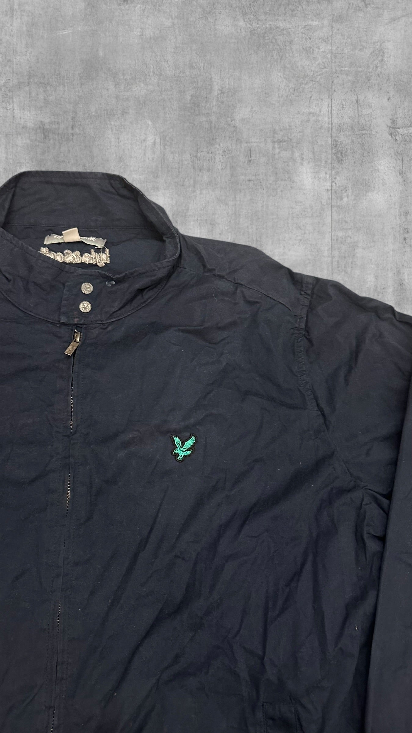 Vintage Lyle & Scott Bomberjacke Windbreaker Navy Blau XL