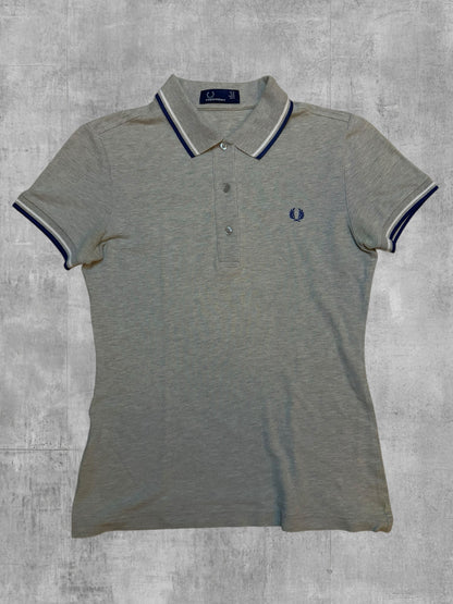 Fred Perry Polo donna Grigio Blu Navy 38 M Taglia donna