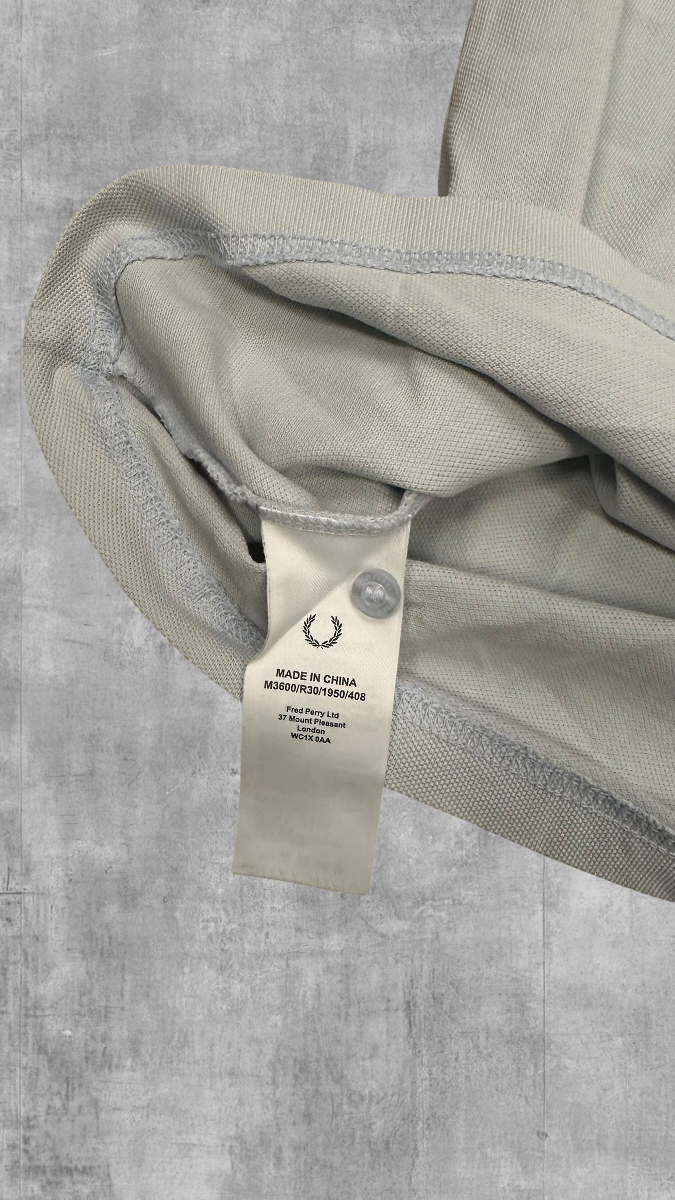 Fred Perry Polo Shirt Weiß Türkis L