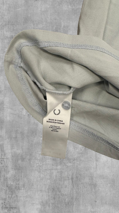 Fred Perry Polo Shirt Weiß Türkis L