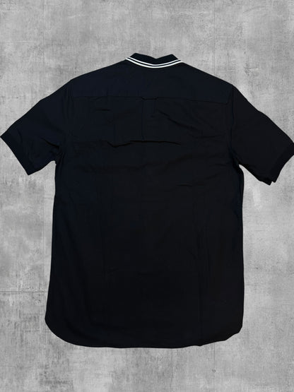 Fred Perry Kurzarmhemd Schwarz Weiß S