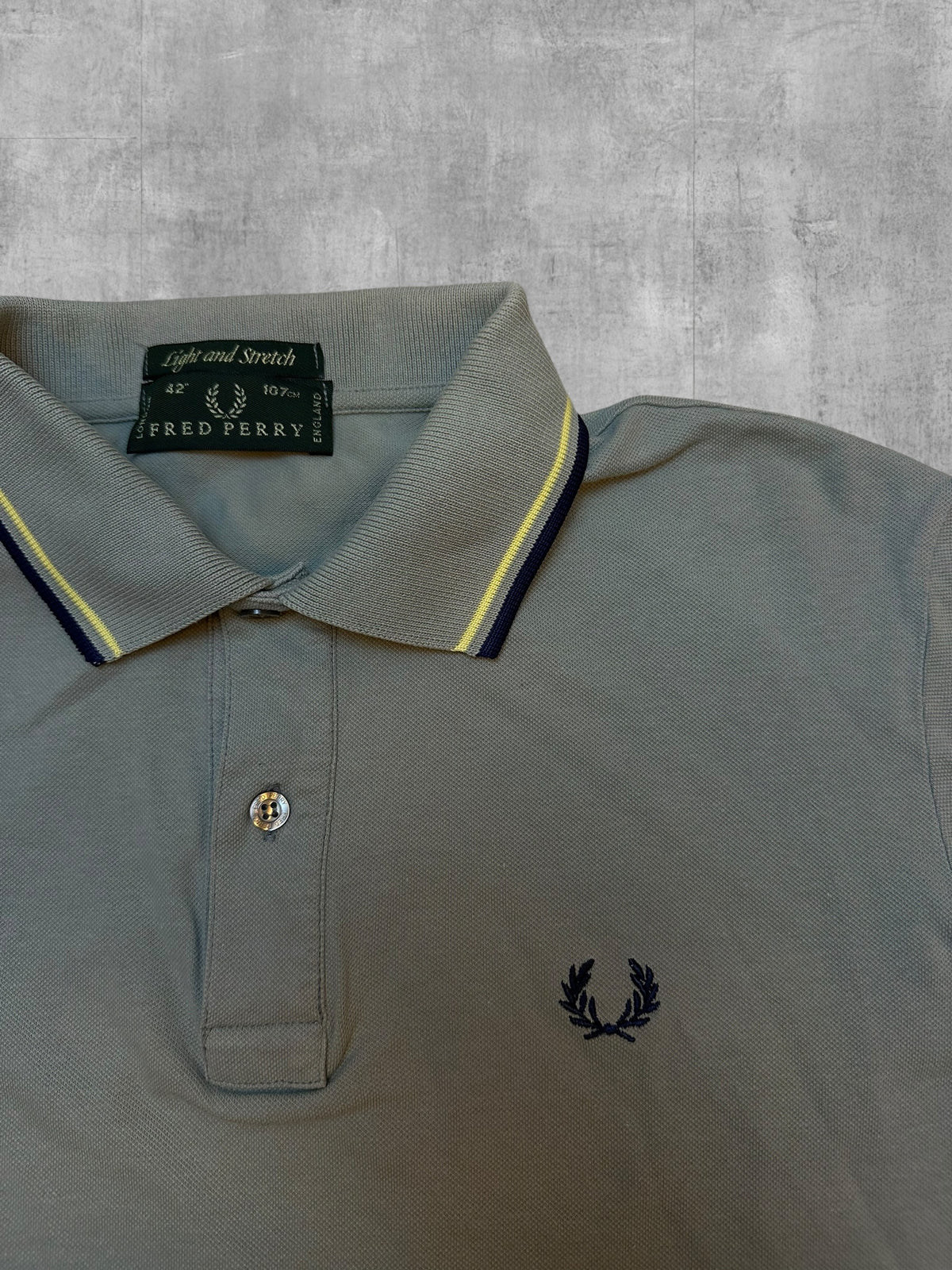 Fred Perry Polo Shirt Grau Schwarzblau M