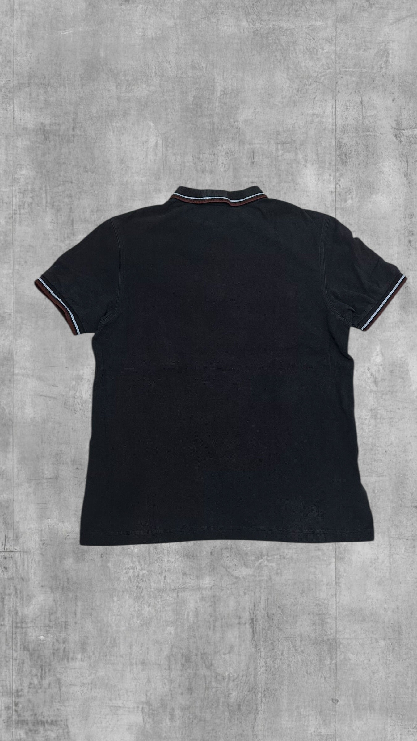 Fred Perry Polo Hemd Navy Blau Weinrot M