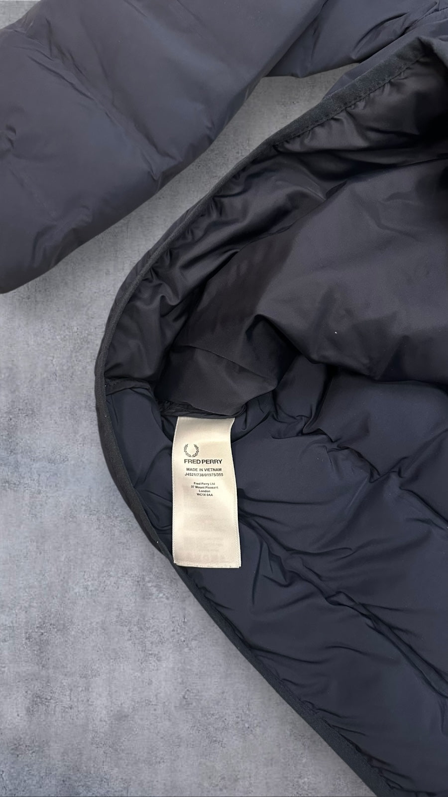 Fred Perry Daunenjacke Übergangsjacke Winterjacke Navy Blau L