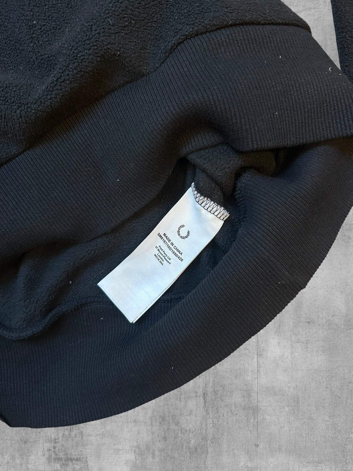 Fred Perry TeddyHalf Quarter zip Pullover Schwarz M