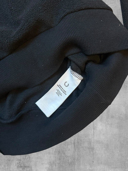 Fred Perry TeddyHalf Quarter zip Pullover Schwarz M