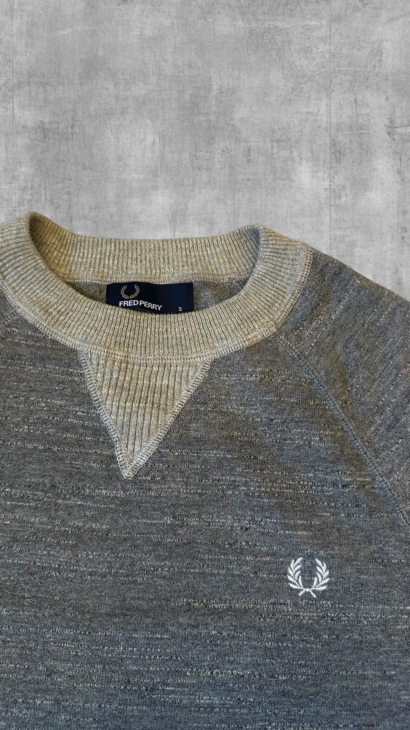 Fred Perry Sweatshirt Sweater Pullover Hoodie Grau S