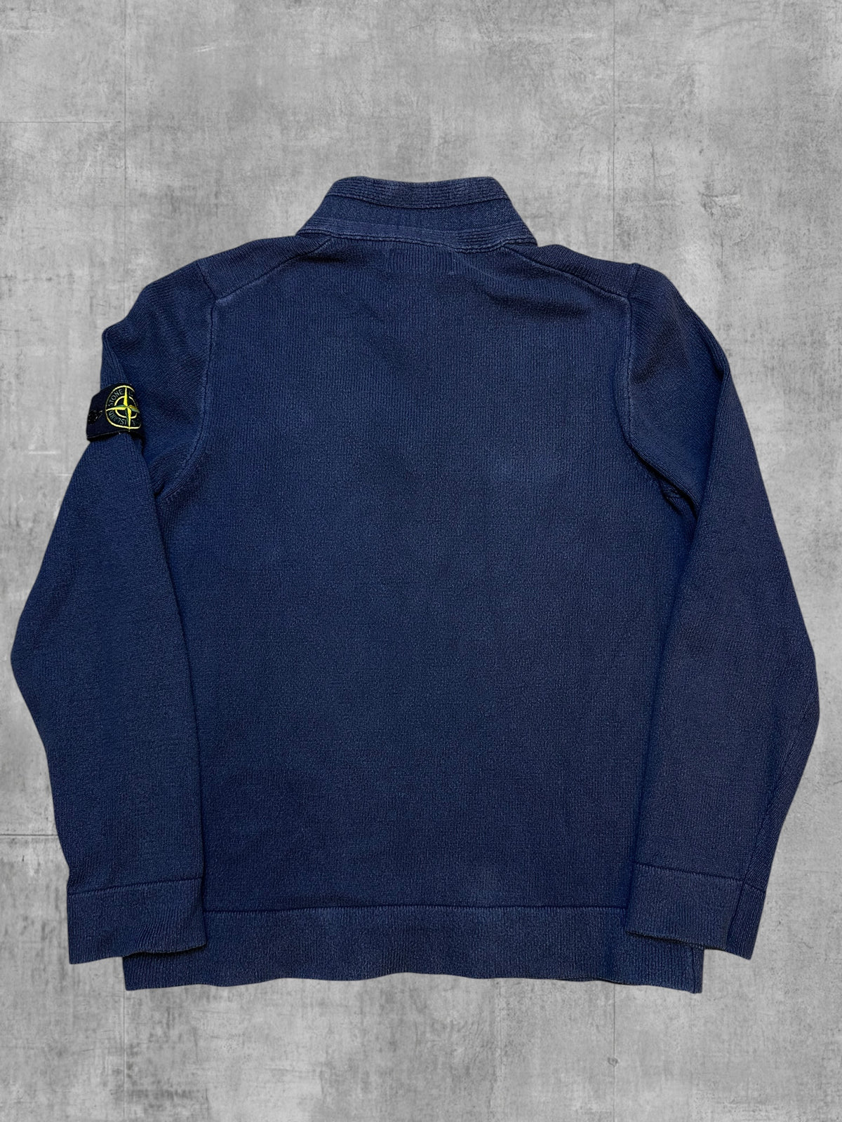 Stone Island Quarter Zip Pullover Navy Blau S - M