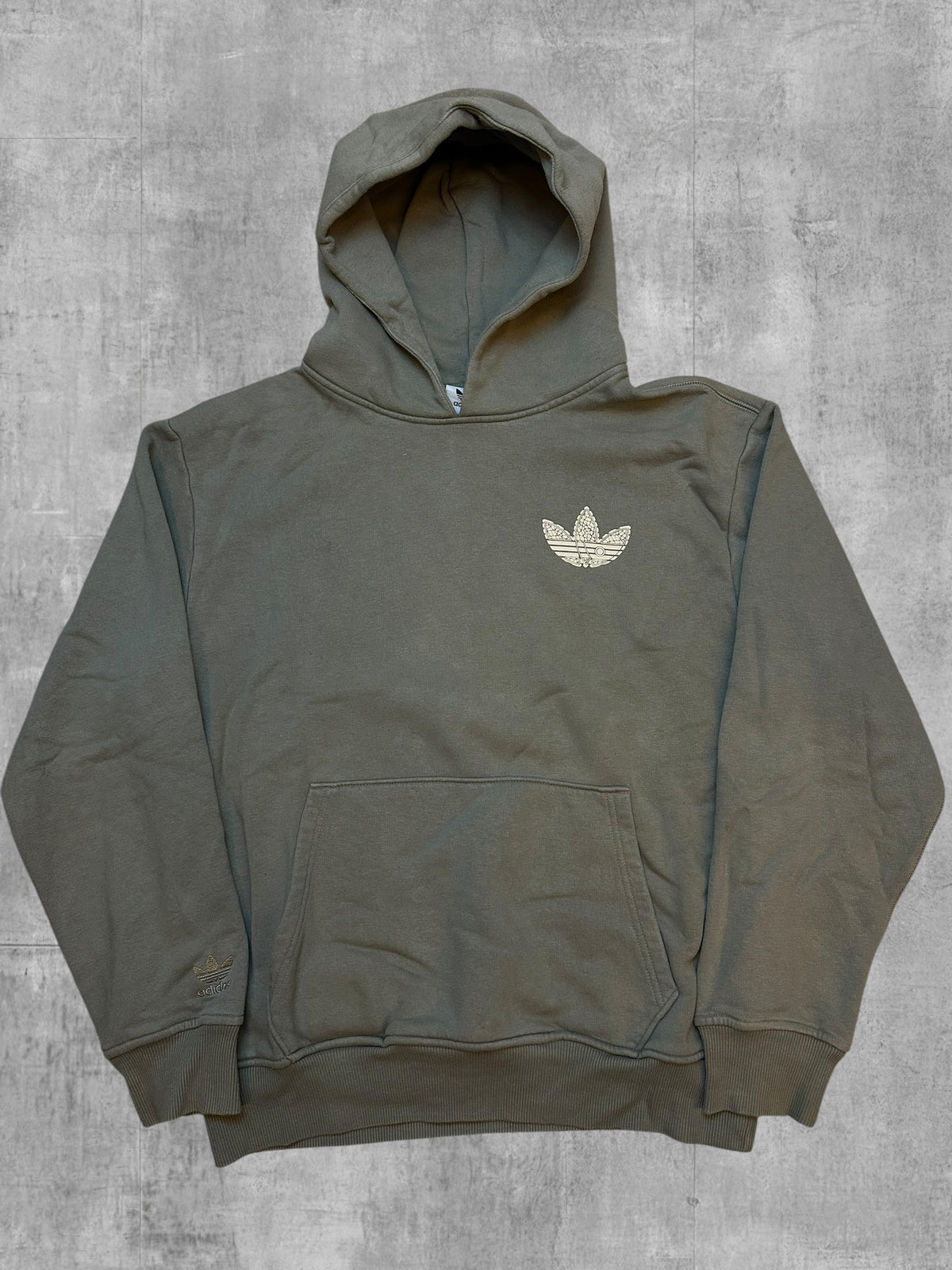 Adidas Backprint Hoodie Khaki M