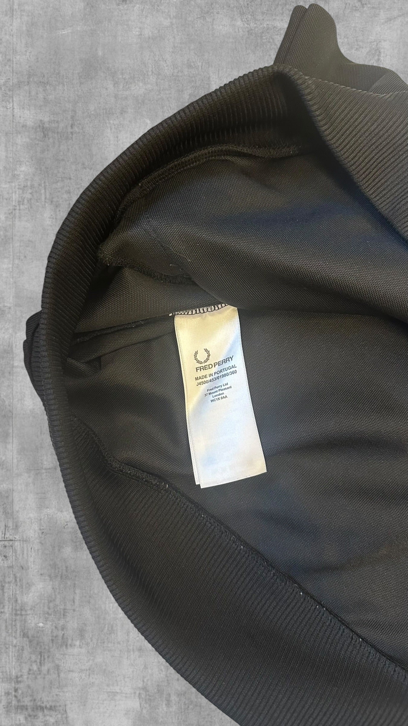 Fred Perry Half zip Pullover Sweatshirt Babyblau Schwarz Weiß XL