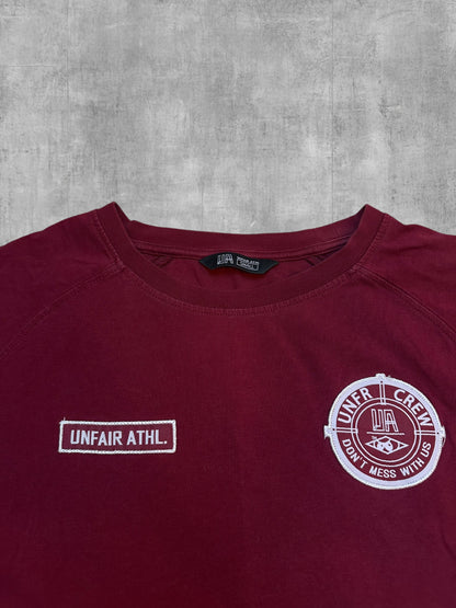 Unfair Athletics T-Shirt Weinrot Weiß S