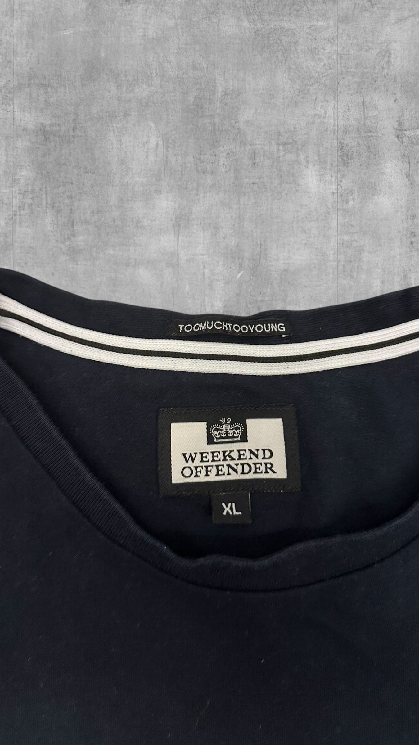 Weekend Offender T-shirt Schwarz Blau Weiß XL