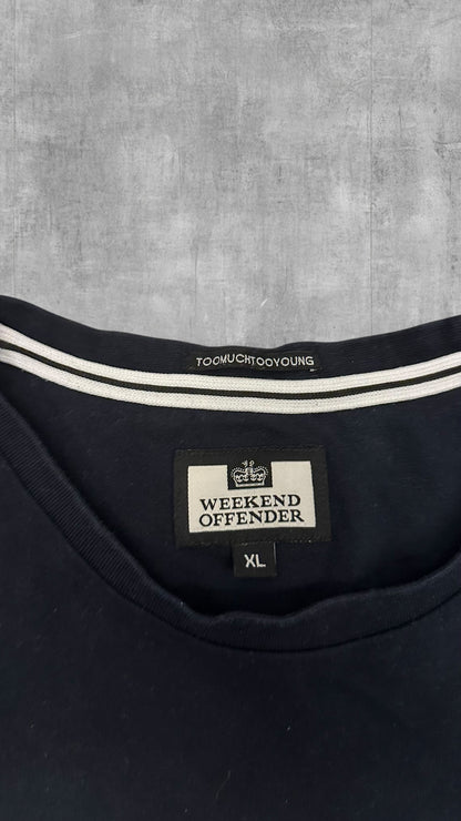 Weekend Offender T-shirt Schwarz Blau Weiß XL