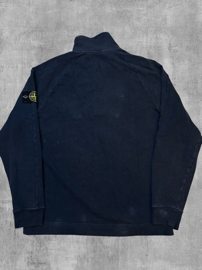 Stone Island Quarter Zip Pullover Navy Blau L