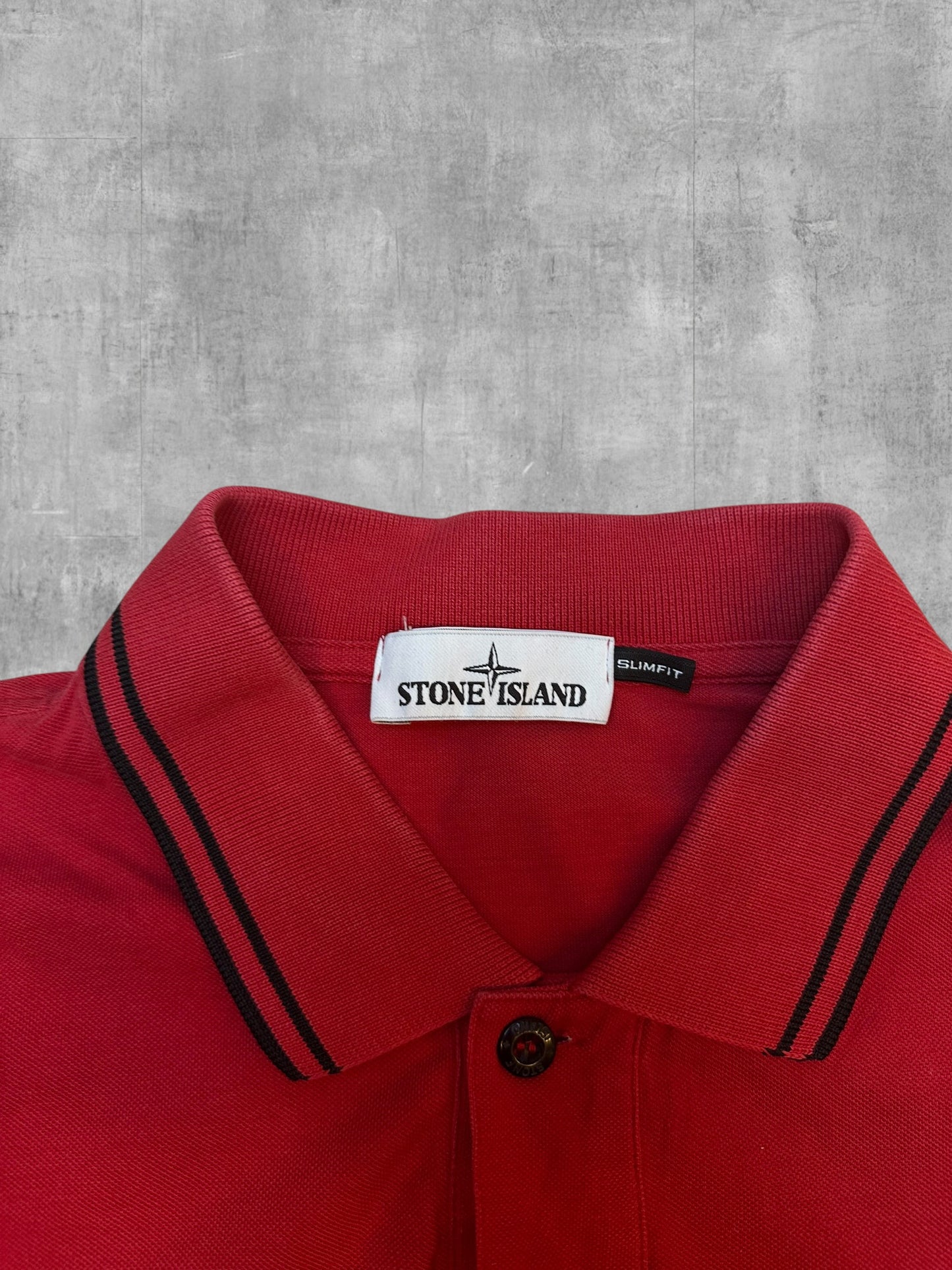 Stone Island Polo Shirt Rot XXL Slim Fit