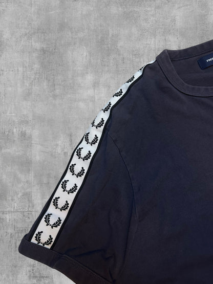Fred Perry T-shirt Taped Navy Blau Weiß L