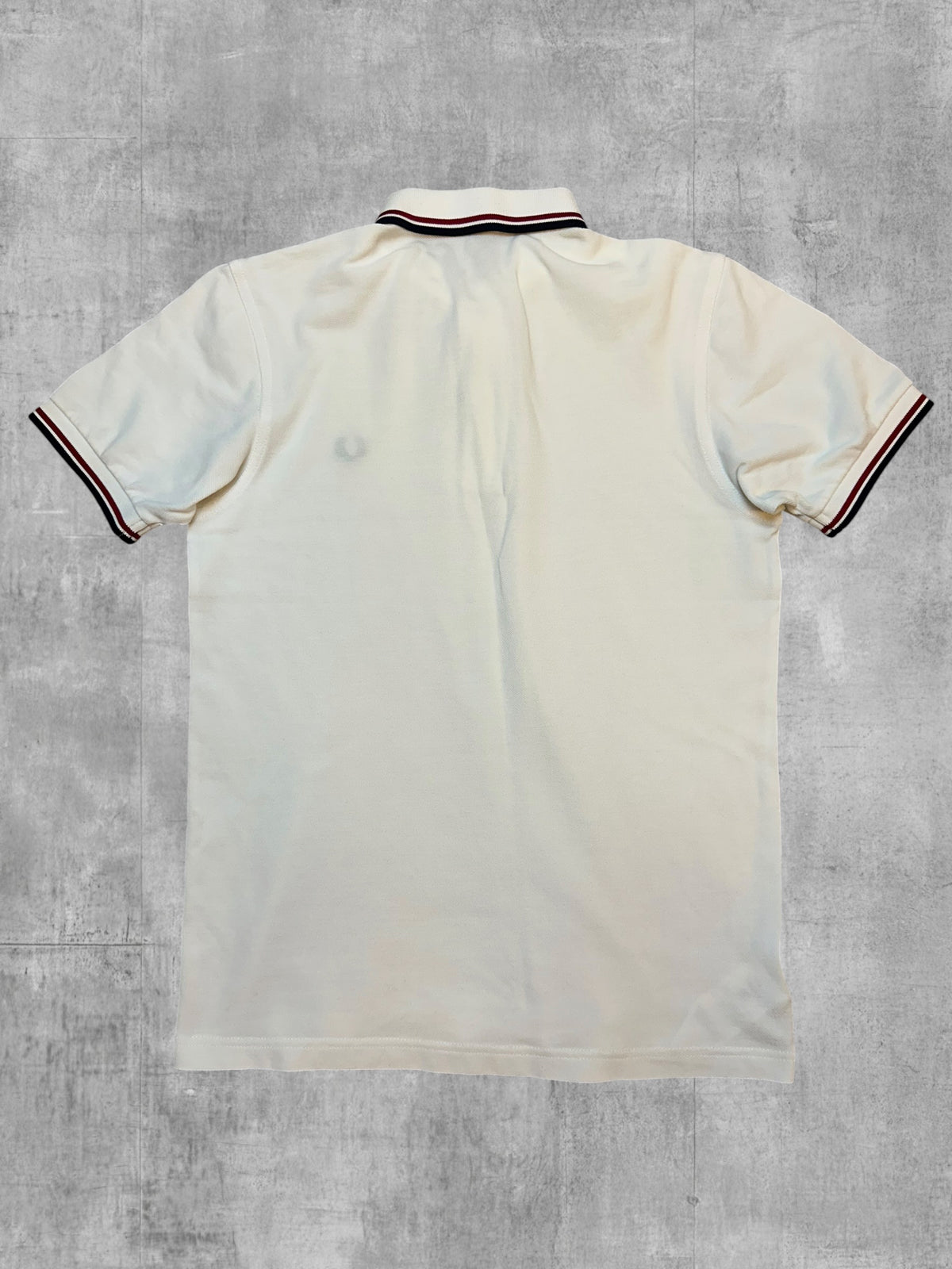 Fred Perry Polo Shirt Weiß Schwarz Rot S Slim Fit